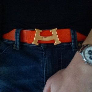 Hermes smiley belt buckle